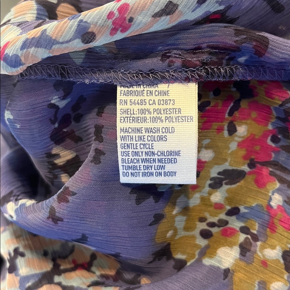 NWT Y2K American Eagle Purple Floral Mini Dress‎ Size 4 - Picture 6 of 7